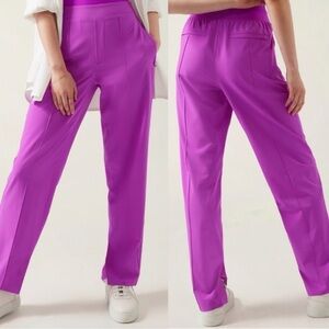 Athleta Brooklyn Heights Stretch Tech Pants Tall Vienna Slim purple Sz 10
